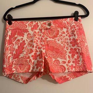 J.CREW Pink Patterned Chino Shorts Women's Size 0